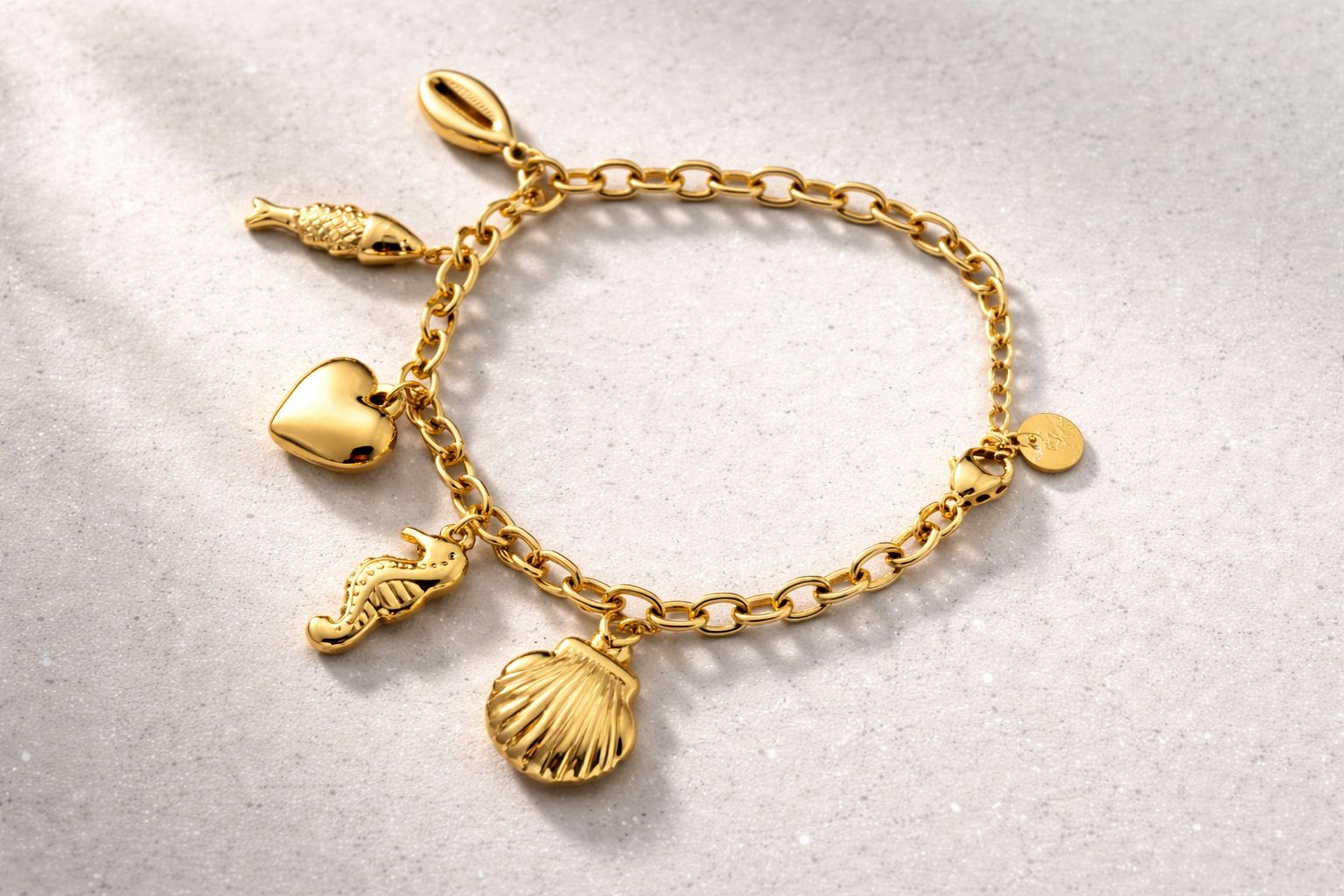 Ocean Charm Bracelet – Gold
